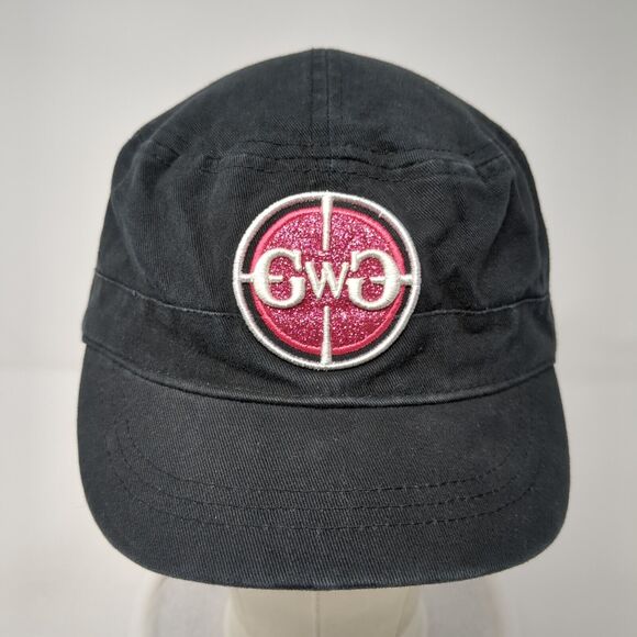 GWG Girls With Guns Cadet Army Cap Black One Size Adjustable Glitter Embroidered - Picture 2 of 9